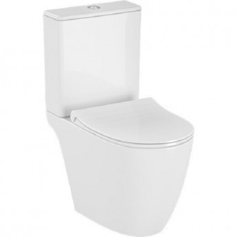 Комплект напольного унитаза VITRA SENTO RIM-EX OPEN BACK, сиденье тонкое микролифт, механизм 3/6 л Комплект напольного унитаза VITRA SENTO RIM-EX OPEN BACK, сиденье тонкое микролифт, механизм 3/6 л