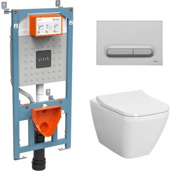 Комплект VITRA L-BOX INTEGRA SQUARE кнопка хром Комплект VITRA L-BOX INTEGRA SQUARE кнопка хром