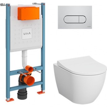 Комплект VITRA L-BOX MIA ROUND кнопка хром Комплект VITRA L-BOX MIA ROUND кнопка хром