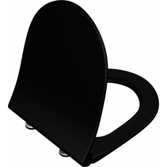 Крышка-сиденье VITRA SENTO 120-483-009 с микролифтом, матовая черная Крышка-сиденье VITRA SENTO 120-483-009 с микролифтом, матовая черная