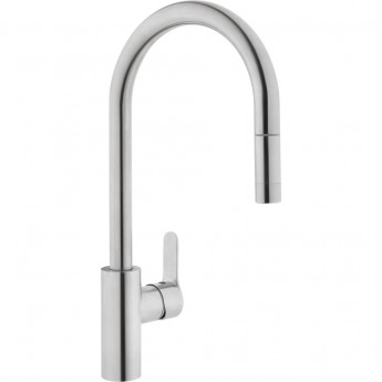 Смеситель VITRA INOX с выдвижным изливом для кухни Смеситель VITRA INOX с выдвижным изливом для кухни